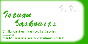 istvan vaskovits business card